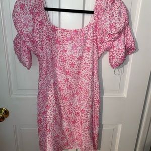 Pink floral dress